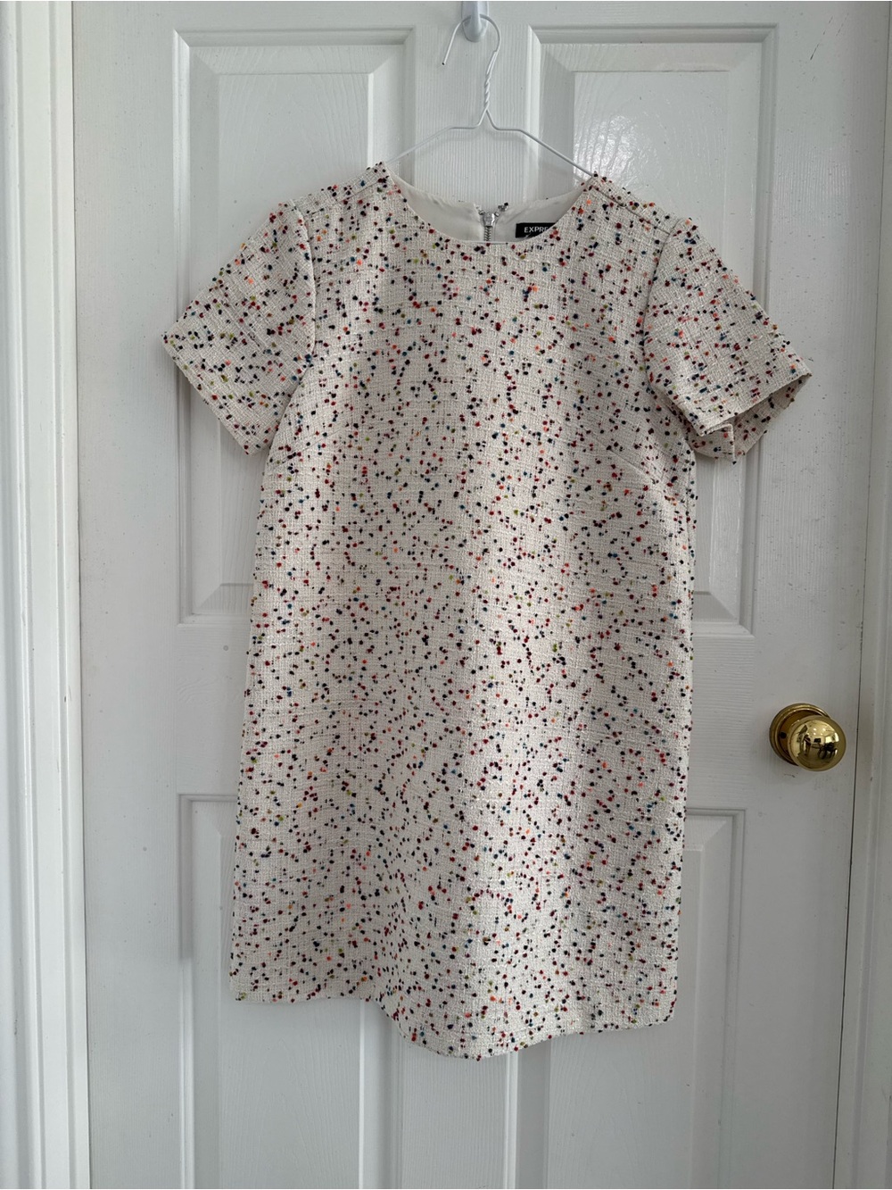 Short Sleeve Confetti Tweed dress